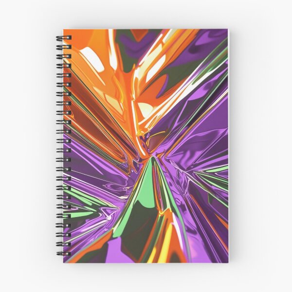 Item preview, Abstract Starburst Chrome in Orange, Purple, and Green designed and sold by Harmonic_Layers.