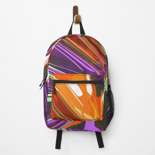 Item preview, Abstract Starburst Chrome in Orange, Purple, and Green designed and sold by Harmonic_Layers.