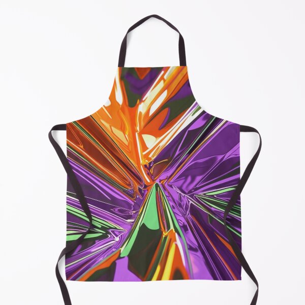 Item preview, Abstract Starburst Chrome in Orange, Purple, and Green designed and sold by Harmonic_Layers.