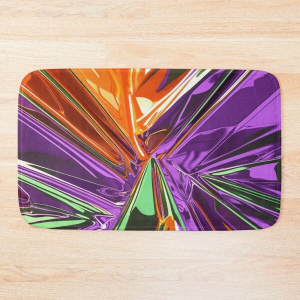 Item preview, Abstract Starburst Chrome in Orange, Purple, and Green designed and sold by Harmonic_Layers.