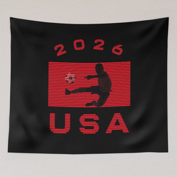 Item preview, USA Soccer 2026 Player Silhouette Athletic Design designed and sold by cabana.space.