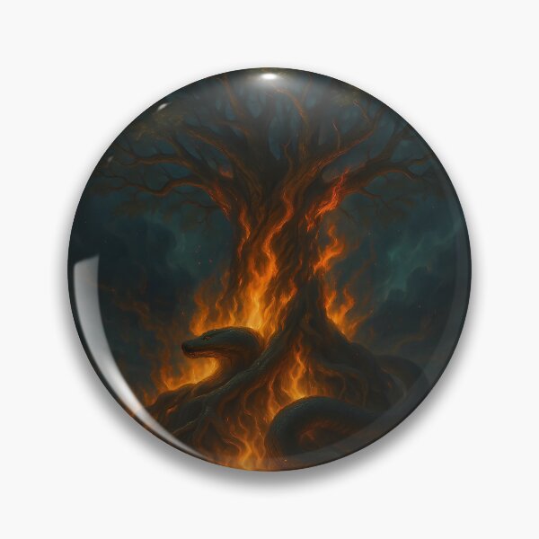 Item preview, Yggdrasil in Flames – Nidhogg at the Roots designed and sold by NorseDrip.