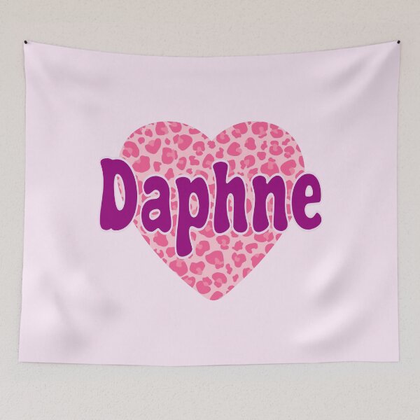 Item preview, Daphne Name Pink Leopard Heart  designed and sold by Jeallan Designs.