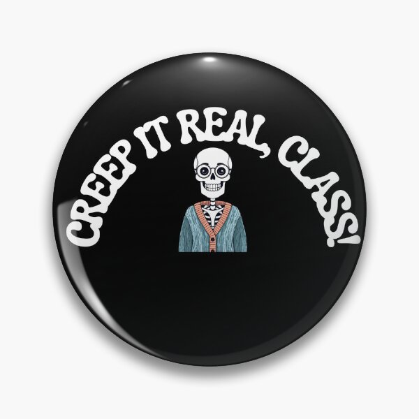 Item preview, Creep It Real Class! Skeleton – Funny Cozy Halloween Pun Design designed and sold by Coaster Culture Industries.