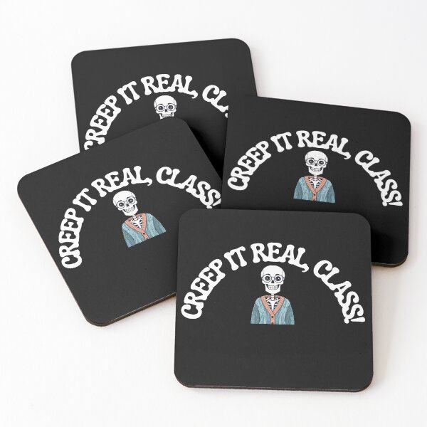 Item preview, Creep It Real Class! Skeleton – Funny Cozy Halloween Pun Design designed and sold by Coaster Culture Industries.