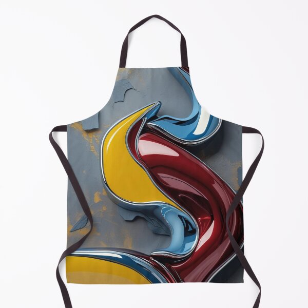 Item preview, Primary Flow – Abstract Chrome Art in Yellow, Red, and Sky Blue designed and sold by Harmonic_Layers.