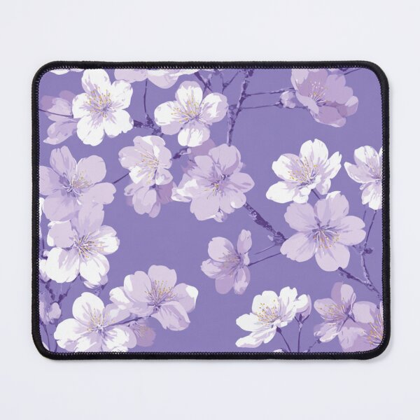 Item preview, Delicate Lavender White Cherry Blossom Pattern designed and sold by GrinGalore.