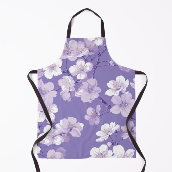 Item preview, Delicate Lavender White Cherry Blossom Pattern designed and sold by GrinGalore.