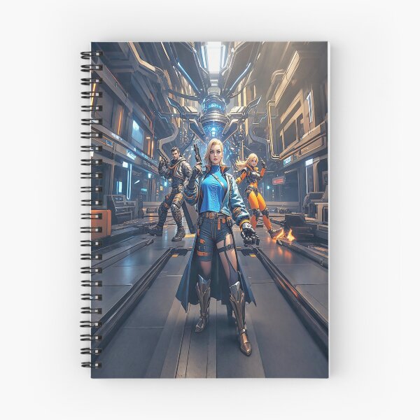 Artikelvorschau, Futuristic Squad: Cyber-Heldin und Elite-Team im Sci-Fi-Universum entworfen und verkauft von A2JRetro.