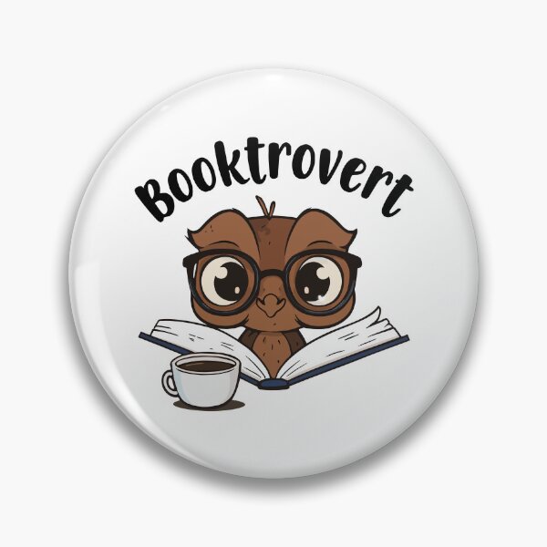 Item preview, Booktrovert owl with book and coffee designed and sold by HandicraftArt.