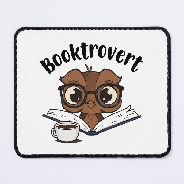 Item preview, Booktrovert owl with book and coffee designed and sold by HandicraftArt.