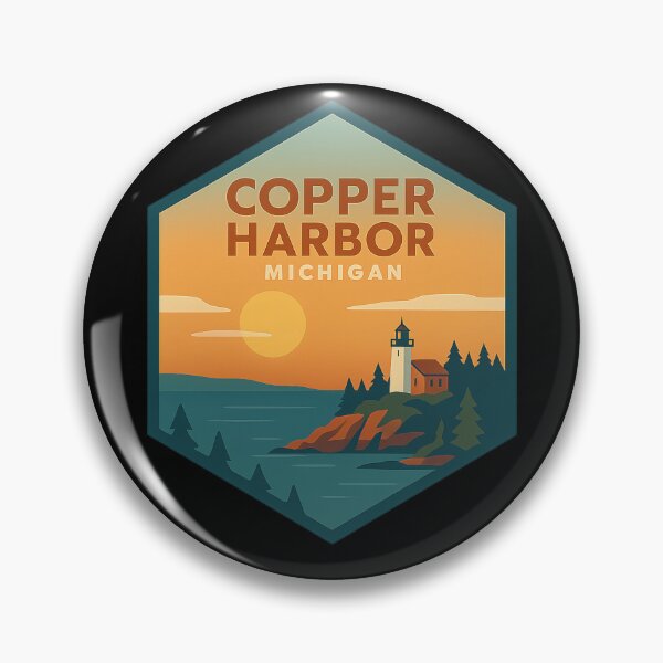 Item preview, Copper Harbor Michigan Geometric Emblem designed and sold by American Travels.