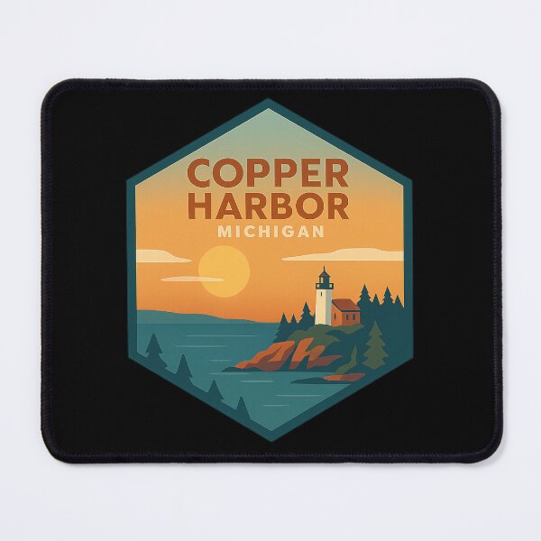 Item preview, Copper Harbor Michigan Geometric Emblem designed and sold by American Travels.