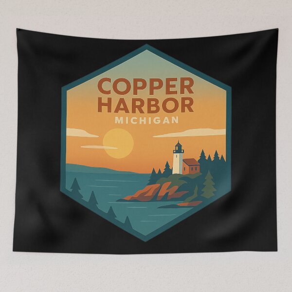 Item preview, Copper Harbor Michigan Geometric Emblem designed and sold by American Travels.
