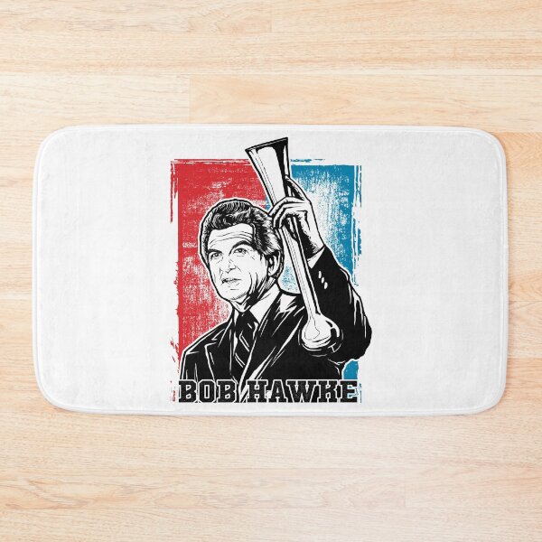 Item preview, Bob Hawke Vintage Illustration with Trophy - Australian PM Art Print designed and sold by LoFi-OG.