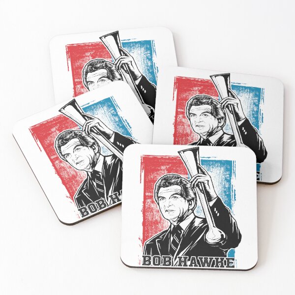 Item preview, Bob Hawke Vintage Illustration with Trophy - Australian PM Art Print designed and sold by LoFi-OG.