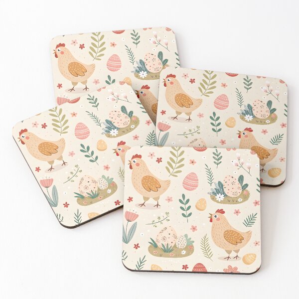 Item preview, Playful Hens with Easter Eggs designed and sold by Zatch-Bell.