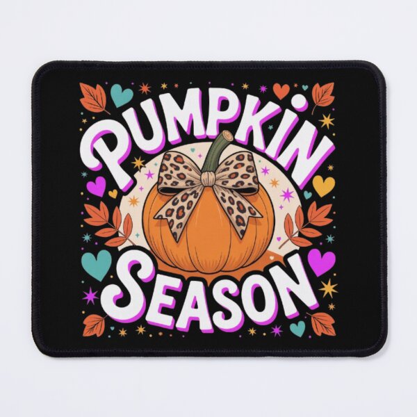 Item preview, Pumpkin Season Fall Design – Cute Autumn Pumpkin with Leopard Bow & Colorful Retro Aesthetic for Halloween and Thanksgiving designed and sold by GemBob Creations.