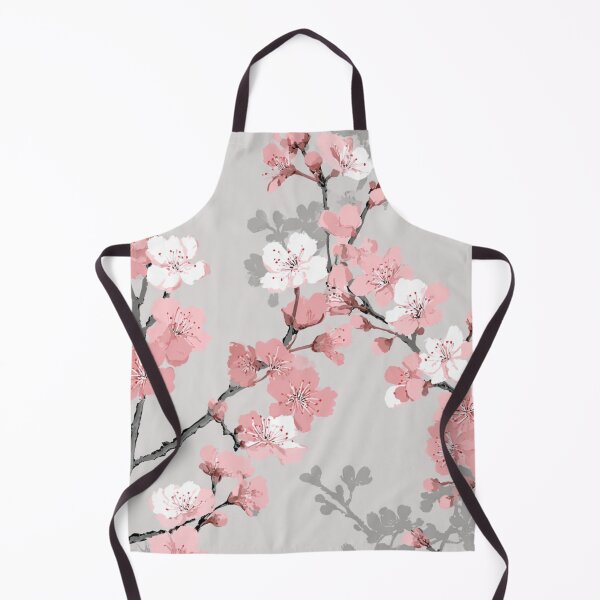 Item preview, Blush Pink and Cool Grey Cherry Blossom Pattern designed and sold by GrinGalore.