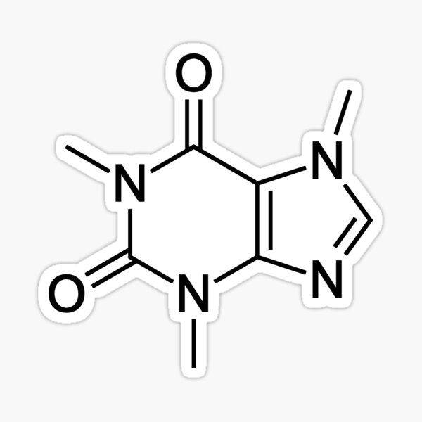 Coffee Caffeine Chemical Molecule Formula C8H10N4O2 T-Shirt-BN – Banazatee