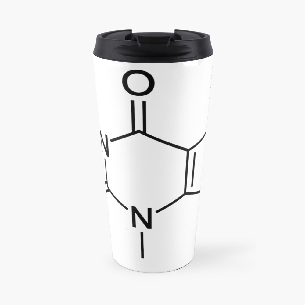 Caffeine Chemical Structure Caffeine Chemistry Coffee Travel Mug By The Elements Redbubble