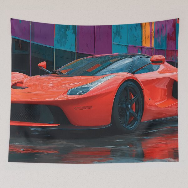 Item preview, Pop Art Ferrari LaFerrari – Luxury Supercar Wall Print designed and sold by AutoPopStudio.