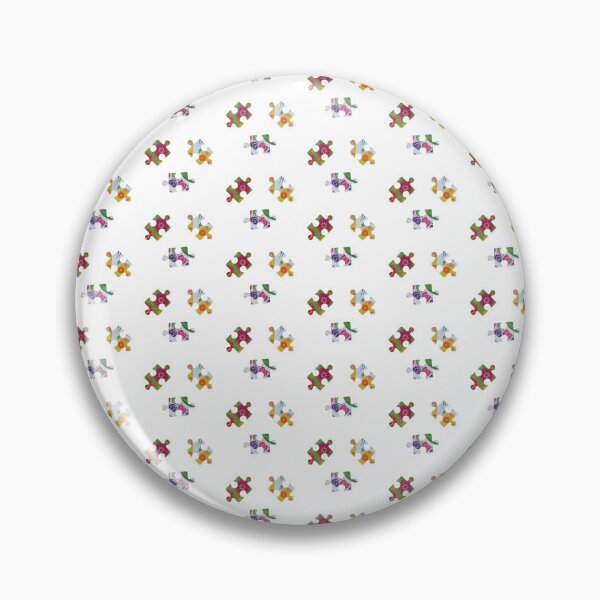 Item preview, Bright Puzzle Pieces on White | Colorful Neurodivergent Art | Pezzi di Puzzle Luminosi su Bianco | Piezas de Rompecabezas Brillantes en Blanco designed and sold by LenaBlueDesigns.