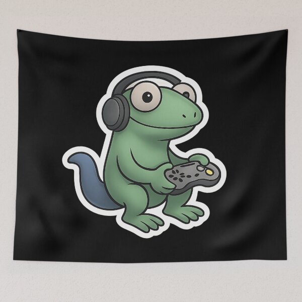 Item preview, Gaming Lizard Meme designed and sold by Marcicev-Bojan.