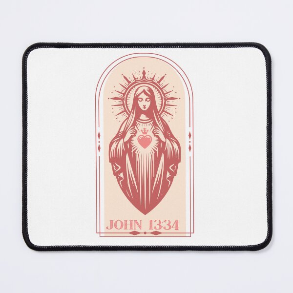Item preview, John 13:34, The Virgin Mary Madonna in Red designed and sold by Holy Coast Threads (Formerly ChristianFlower).