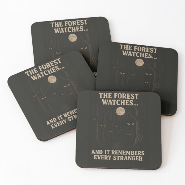 Item preview, "THE FOREST WATCHES... AND IT REMEMBERS EVERY STRANGER" designed and sold by Silent Watch Threads..