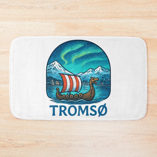 Item preview, Tromso Norway Travel Retro designed and sold by TomFrontierArt.