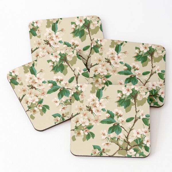 Item preview, Pistachio & Green Cherry Blossom Pattern designed and sold by GrinGalore.