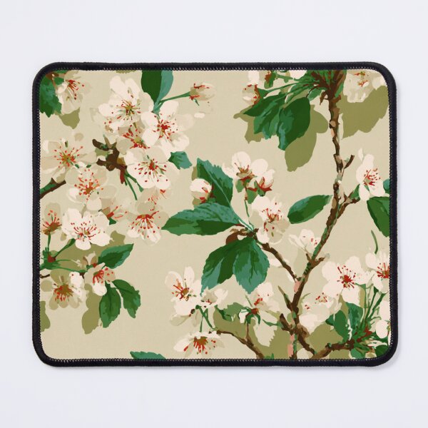 Item preview, Pistachio & Green Cherry Blossom Pattern designed and sold by GrinGalore.