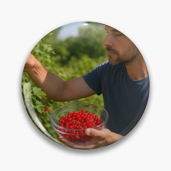 Item preview, Man Harvesting Red Currants Outdoors designed and sold by SassyArtistry.