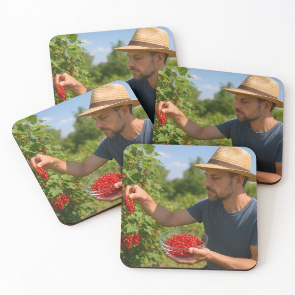 Item preview, Man Harvesting Red Currants Outdoors designed and sold by SassyArtistry.