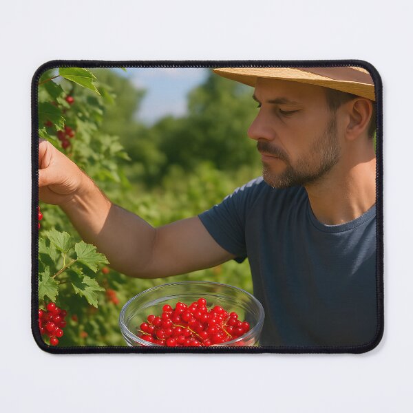 Item preview, Man Harvesting Red Currants Outdoors designed and sold by SassyArtistry.