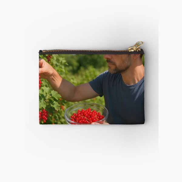 Item preview, Man Harvesting Red Currants Outdoors designed and sold by SassyArtistry.
