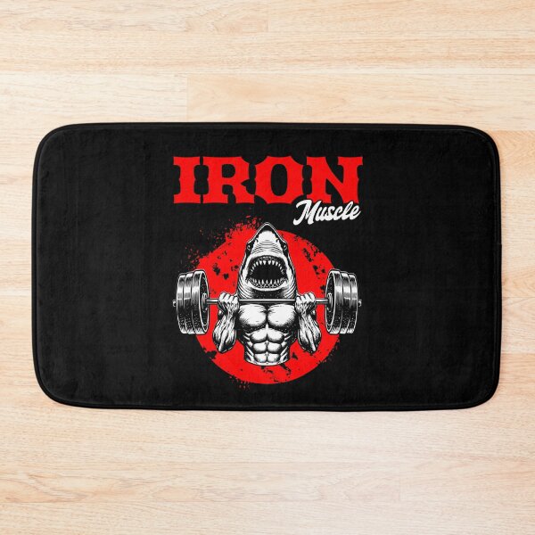 Item preview, Iron Muscle A shark doing strength training designed and sold by ReneMM.