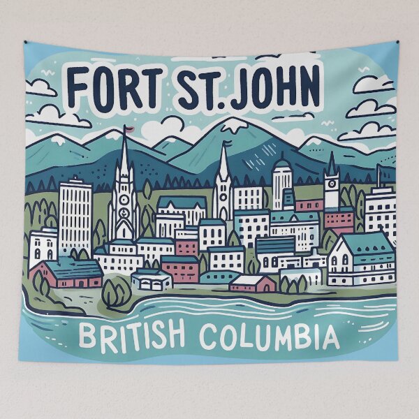 Item preview, Fort St John BC Canada  designed and sold by HowToCanadian.
