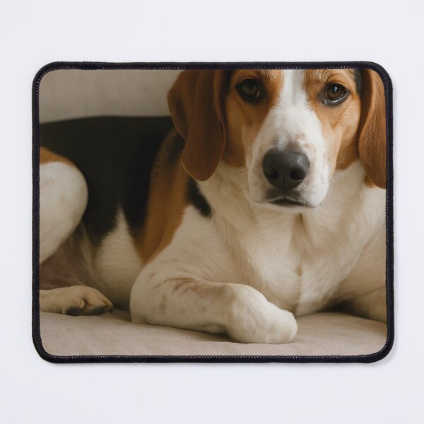 Item preview, Calm Beagle Mix Relaxing on Sofa designed and sold by SassyArtistry.