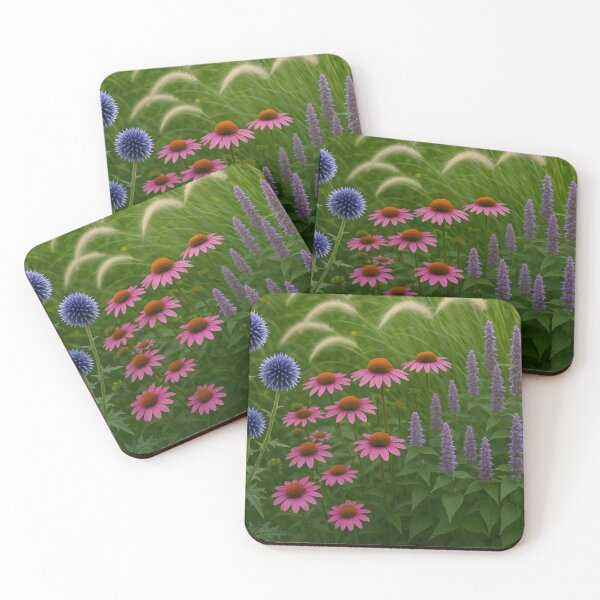 Item preview, Summer Garden with Coneflowers and Thistles designed and sold by SassyArtistry.