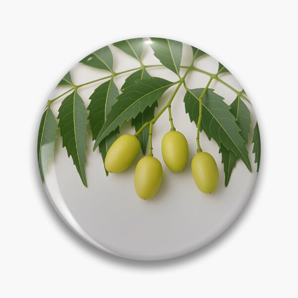 Item preview, Neem Leaves and Fruits on White designed and sold by SassyArtistry.