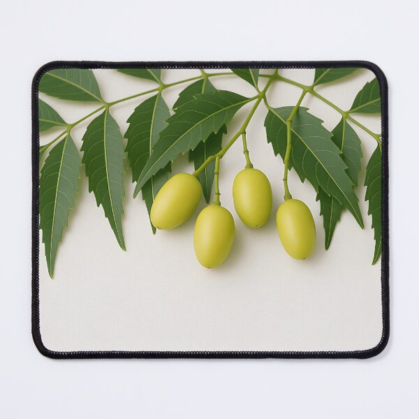 Item preview, Neem Leaves and Fruits on White designed and sold by SassyArtistry.