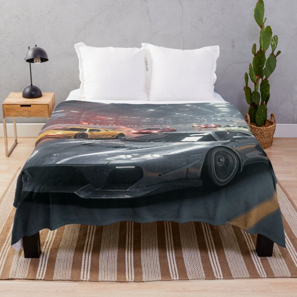 Item preview, Futuristic Supercar Street Race – Neon Tunnel Speed Chase designed and sold by A2JRetro.