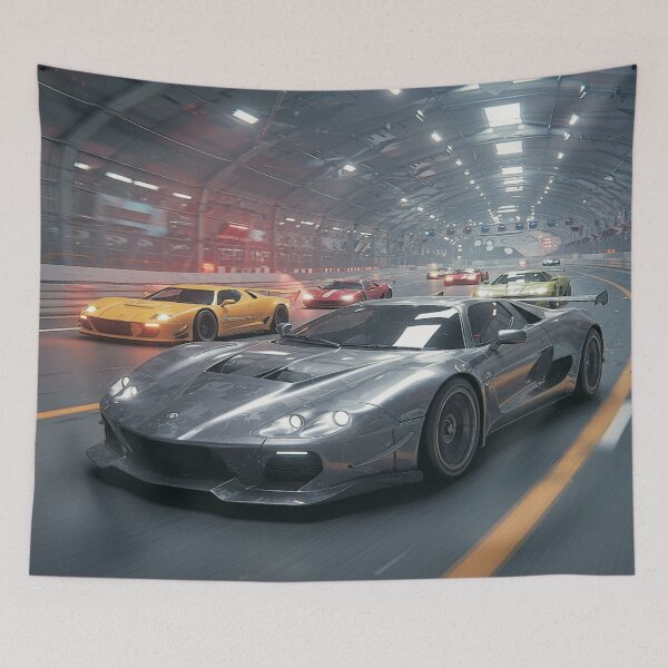 Artikelvorschau, Futuristisches Supercar-Straßenrennen – Neon Tunnel Speed Chase entworfen und verkauft von A2JRetro.