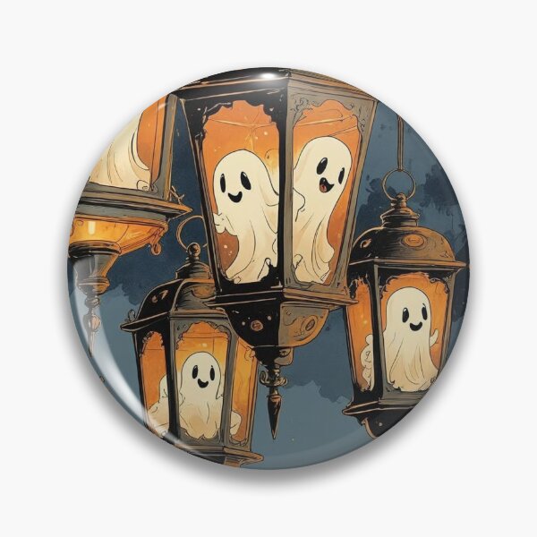 Item preview, Antique Lantern Ghosts – Vintage Cottagecore Halloween Whimsy designed and sold by Deezyned.