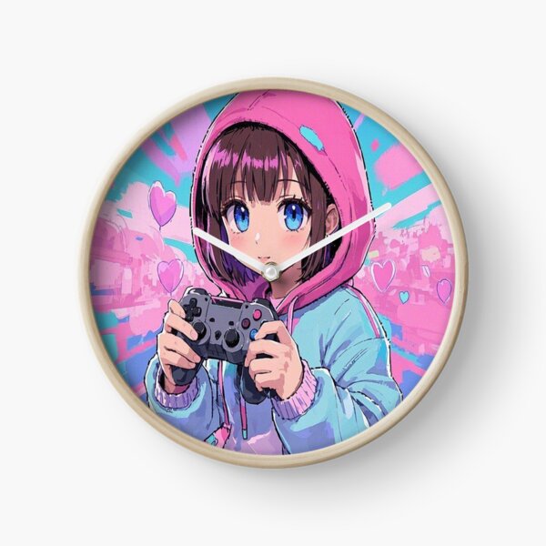 Artikelvorschau, Süßes Anime-Gamer-Mädchen mit Controller | Pastell-Gamer-Ästhetik entworfen und verkauft von A2JRetro.
