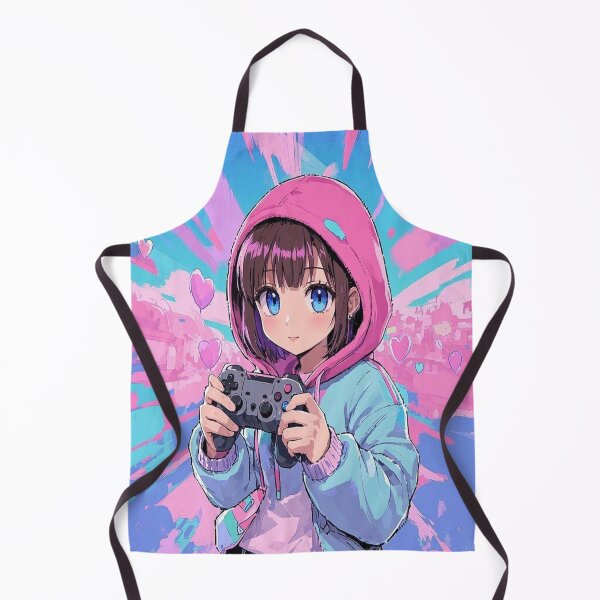 Artikelvorschau, Süßes Anime-Gamer-Mädchen mit Controller | Pastell-Gamer-Ästhetik entworfen und verkauft von A2JRetro.