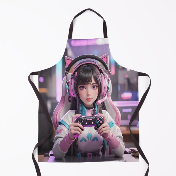 Artikelvorschau, Kawaii Gamer Girl – Süßes rosa Anime-Streaming-Setup entworfen und verkauft von A2JRetro.