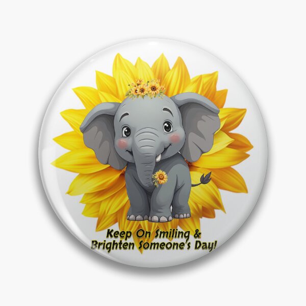 Item preview, Smile Elephant Sunflower designed and sold by Karen Wood.